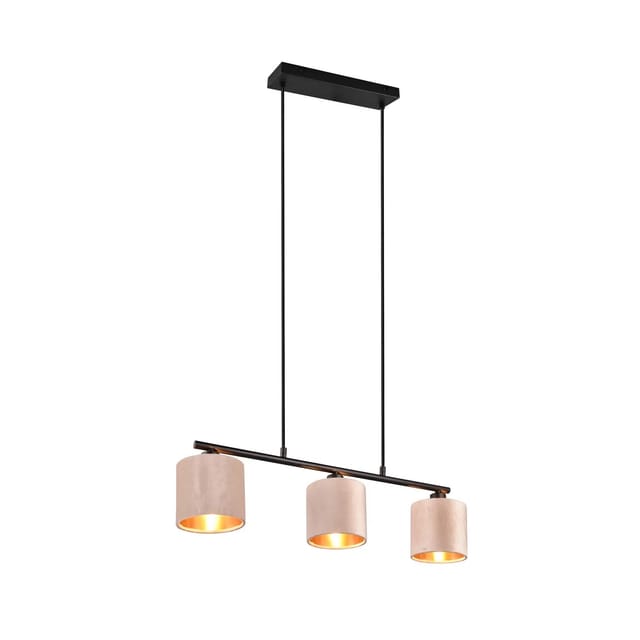 Trio Pendelleuchte Julieta 3-flammig Beige 66 cm x 12 cm