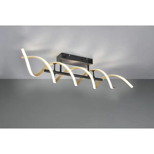 Trio LED-Deckenleuchte Sequence 1-flammig Messing Matt 90 cm x 14,5 cm