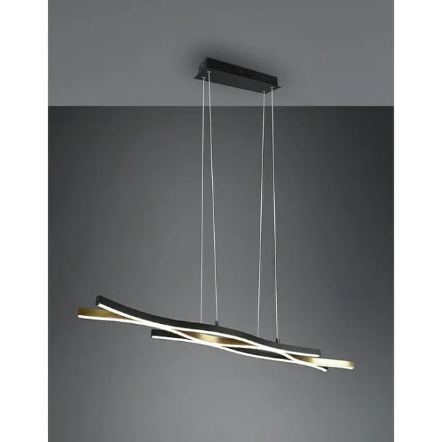 Trio LED-Pendelleuchte Blaze 1-flammig Messing Matt 107,5 cm x 15,5 cm