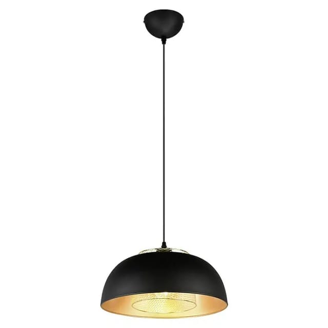 Reality Pendelleuchte Punch 1-flammig Schwarz Matt 35 cm x 35 cm
