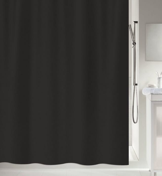 Spirella Duschvorhang Primo 120 cm x 200 cm Schwarz