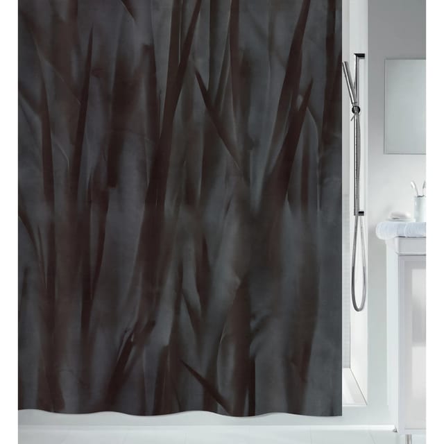 Spirella Duschvorhang Liv 180 cm x 200 cm Schwarz