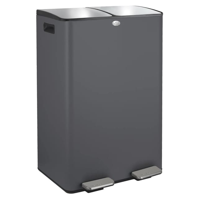 Spirella Kosmetikeimer Aliya 2 x 30, Grau Matt