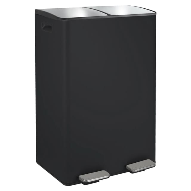 Spirella Kosmetikeimer Aliya 2 x 30, Schwarz Matt