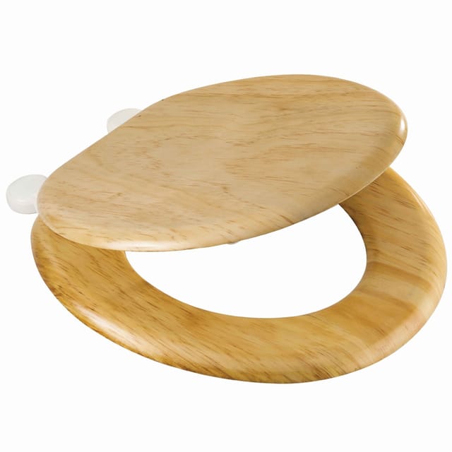 MSV WC-Sitz Pinie 45 cm x 37 cm x 5,6 cm Braun