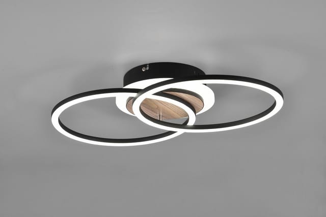 Reality LED-Deckenleuchte Giro 1-flammig Schwarz Matt Ø 46,5 cm