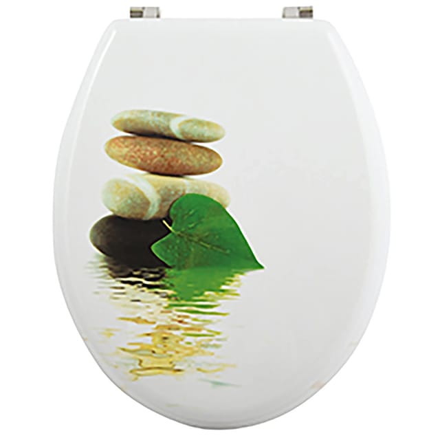 MSV WC-Sitz Lingga MDF 42,5 cm x 36,5 cm x 5 cm Mehrfarbig