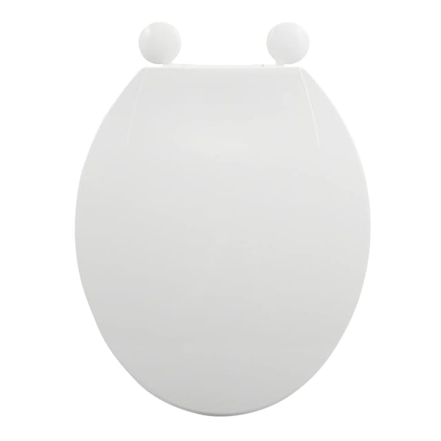 MSV WC-Sitz Polypropylen 44 cm x 36,5 cm x 3,5 cm Weiß