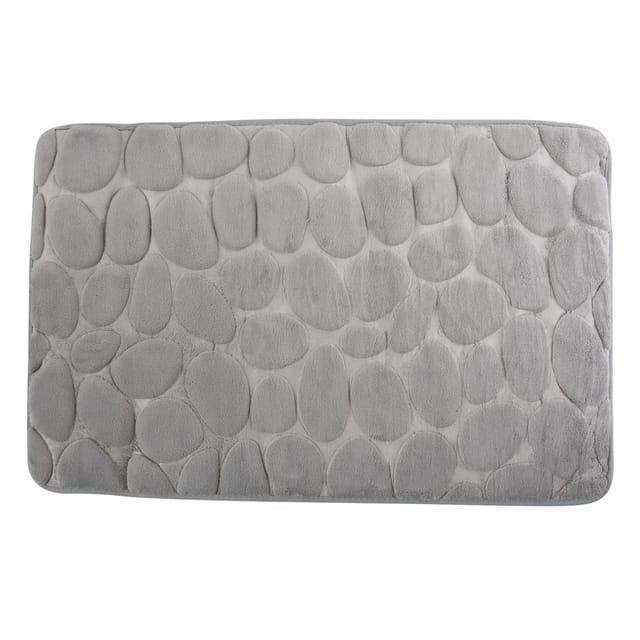 MSV Badematte Kiesel 50 cm x 80 cm Grau