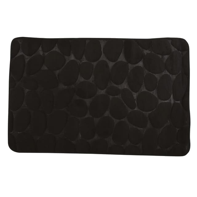 MSV Badematte Kiesel 50 cm x 80 cm Schwarz