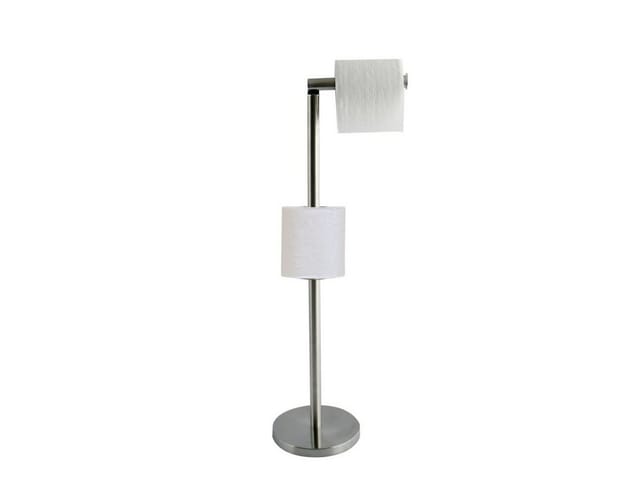 MSV Toilettenpapierhalter Edelstahl Ø 15 cm x 60 cm Edelstahl