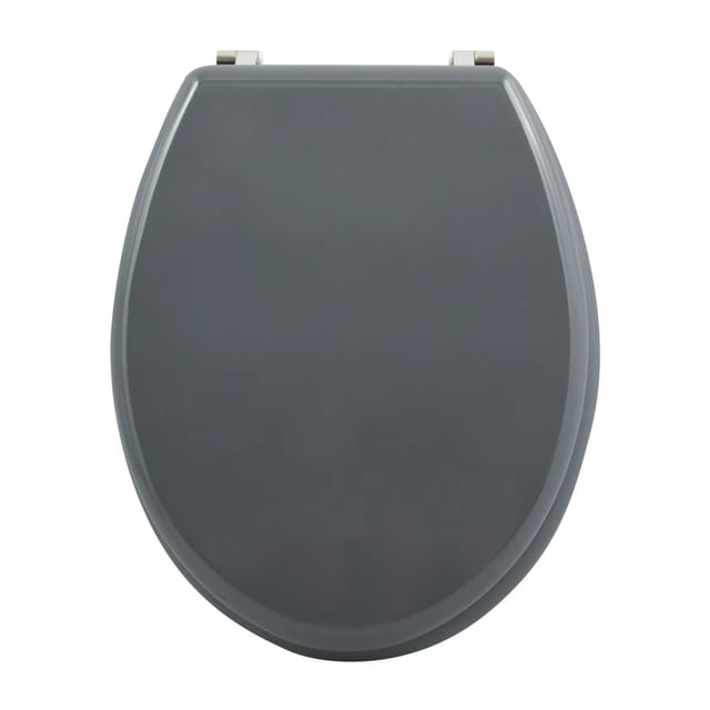 MSV WC-Sitz MDF 45 cm x 37 cm x 5,6 cm Dunkelgrau