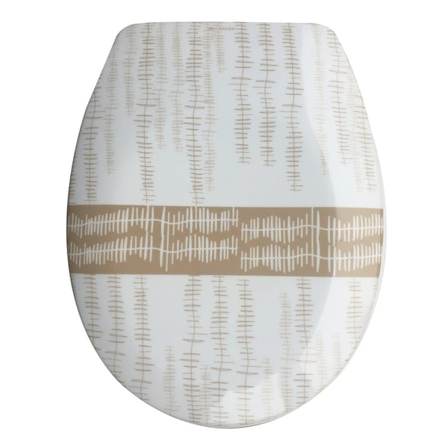 MSV WC-Sitz Ons Duroplast Soft-Close 45,5 cm x 37 cm x 5 cm Beige