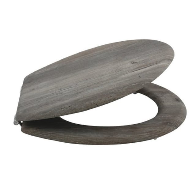 MSV WC-Sitz Blue Ridge MDF 42,5 cm x 36,5 cm x 5 cm Braun