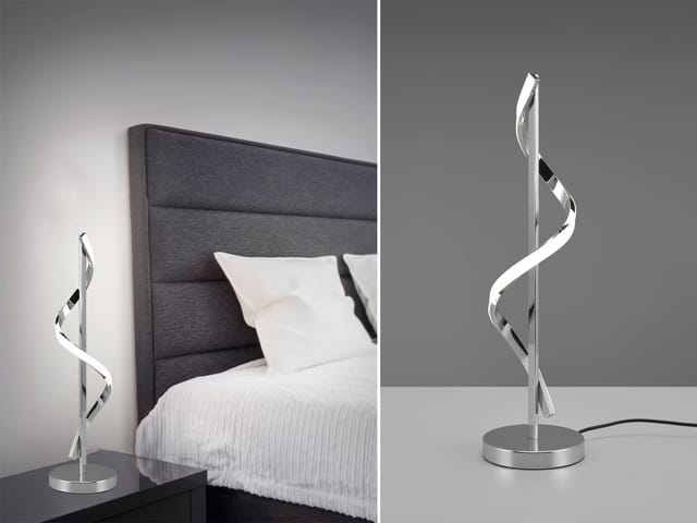 Reality LED-Design-Tischleuchte Isabel 1-flammig Chrom 15 cm x 15 cm