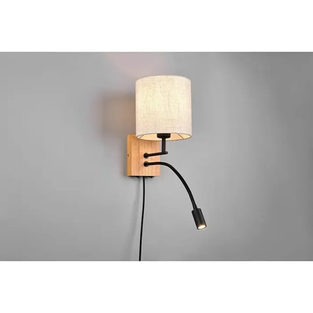Trio LED-Wandleuchte Nilam 1-flammig Naturbelassen 18 cm x 38 cm