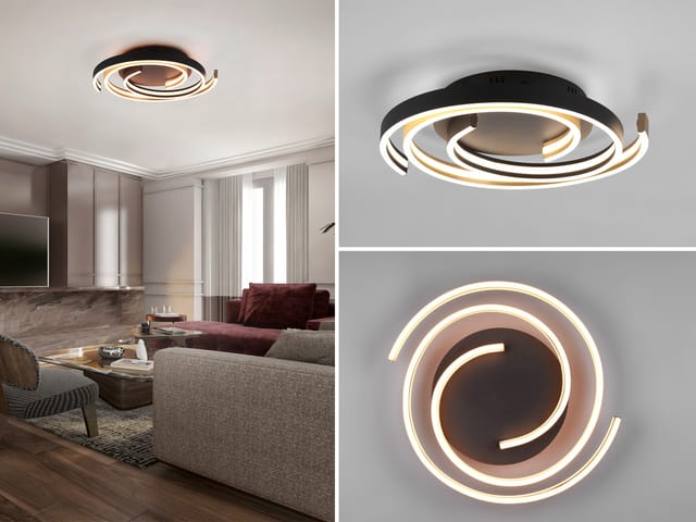 Trio LED-Deckenleuchte Caya 1-flammig Messing Matt Ø 50 cm