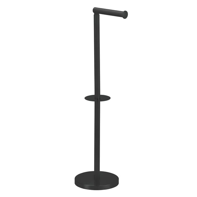 MSV Toilettenpapierhalter Edelstahl Ø 15 cm x 60 cm Schwarz