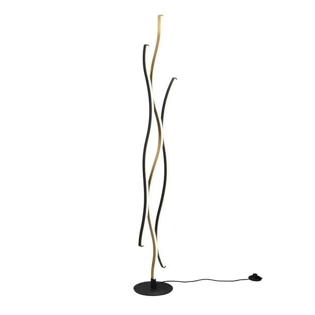 Trio LED Stehleuchte Blaze 1-flammig Messing Matt 20,5 cm x 20,5 cm