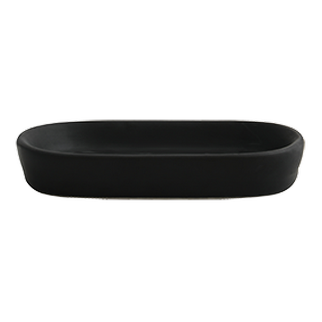 MSV Seifenschale Maonie Keramik 13,9 cm x 9 cm x 2,4 cm Mattschwarz