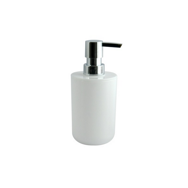 MSV Seifenspender Inagua Polystyrol Ø 7,2 cm x 16 cm Weiß