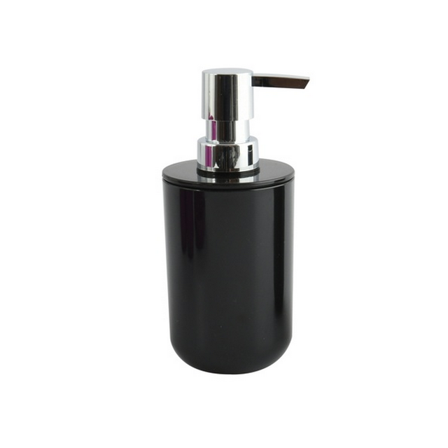 MSV Seifenspender Inagua Polystyrol Ø 7,2 cm x 16 cm Schwarz