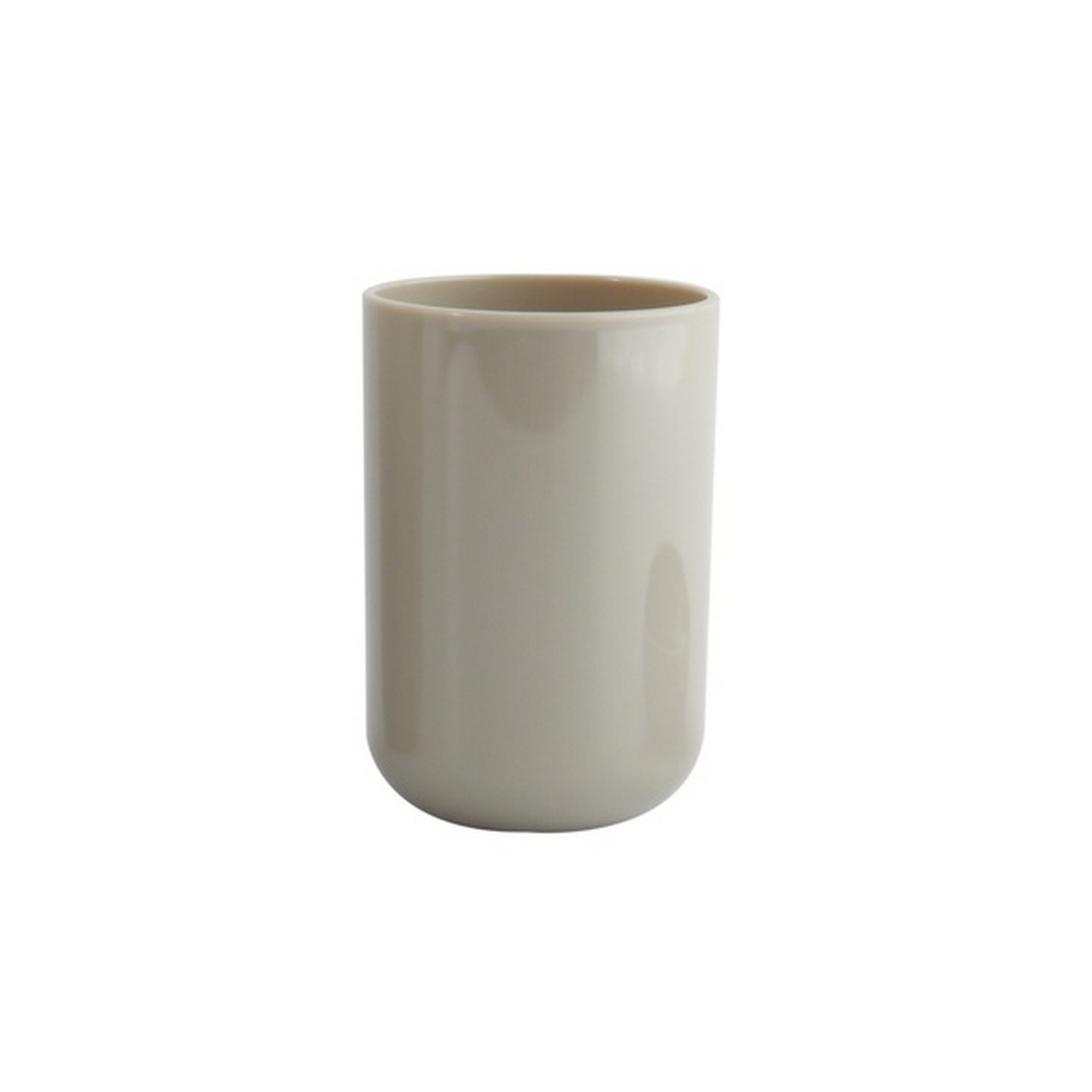 MSV Zahnputzbecher Inagua Polystyrol Ø 7,1 cm x 10,5 cm Taupe