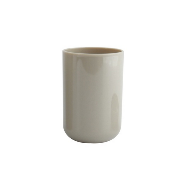 MSV Zahnputzbecher Inagua Polystyrol Ø 7,1 cm x 10,5 cm Taupe