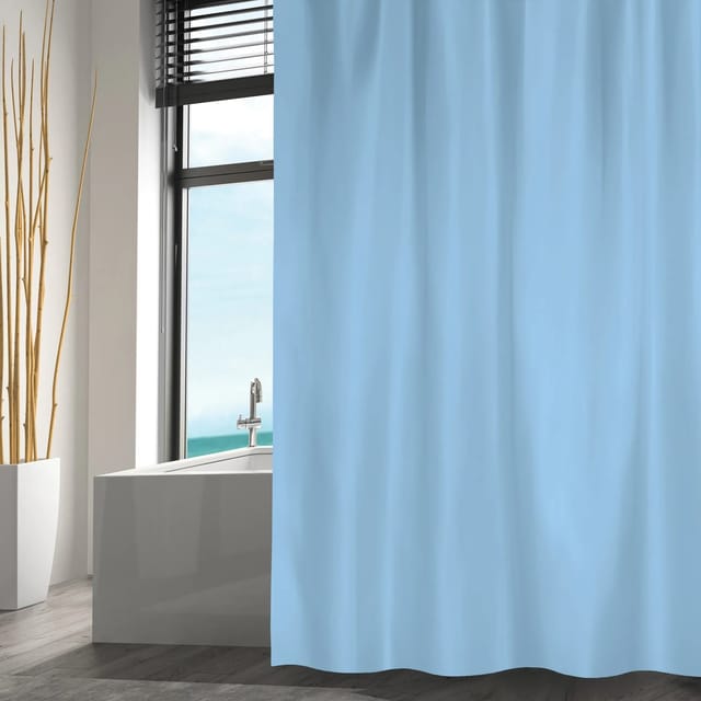 MSV Duschvorhang Polyester 180 cm x 200 cm Himmelblau