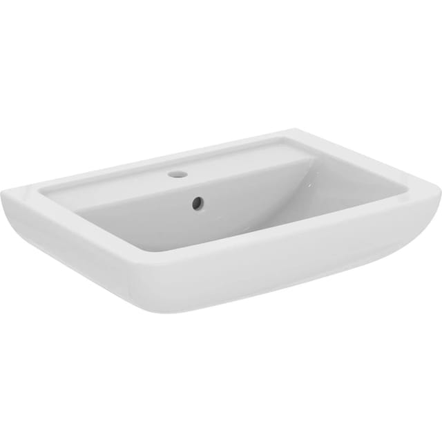 Ideal Standard Waschtisch Eurovit Plus 65 cm 1 Hahnloch mit Überlauf Weiß