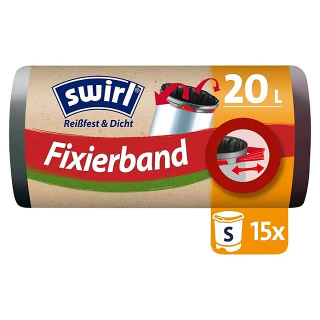Swirl® Fixierband-Müllbeutel 20, 15 Stück