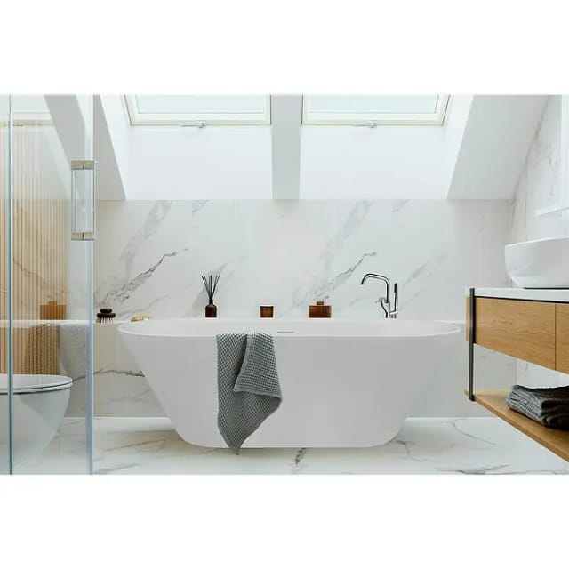 Ottofond Freistehende Badewanne Eko 170 cm x 75 cm Weiß