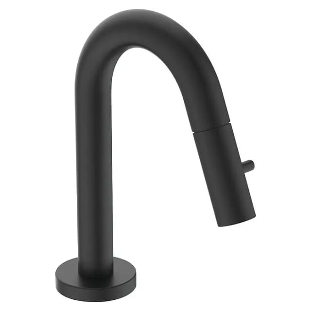 Ideal Standard Standventil Ceraline Ausladung 126 mm Schwarz matt