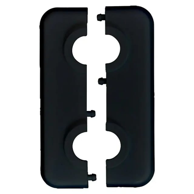 Sanicomfort Doppelrosette 18 mm Schwarz