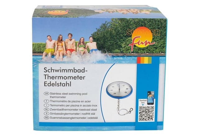 Summer Fun Schwimmthermometer Edelstahl