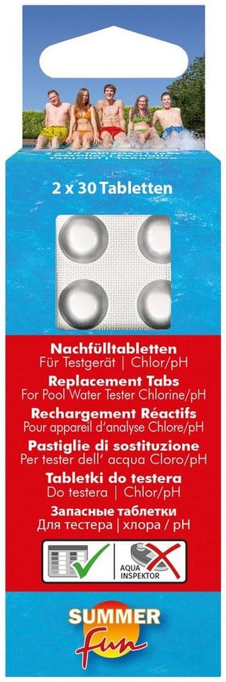 Summer Fun Nachfülltabletten für Wassertestgerät Chlormethode 2 x 30 Stück