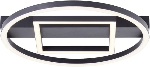 Brilliant LED-Deckenleuchte Maureen 2500,m Schwarz 37 cm x 37 cm