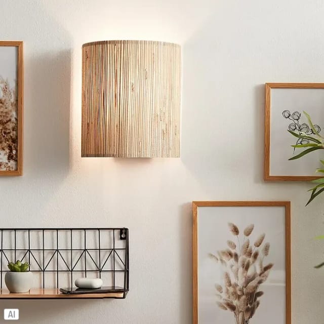 Brilliant Wandleuchte Wimea Natur 26 cm x 12 cm x 23 cm