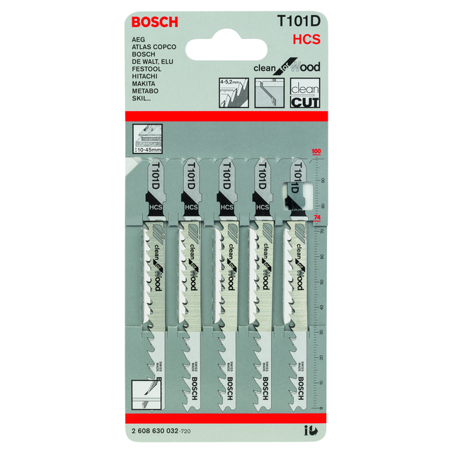 Bosch Stichsägeblatt T 101 D 5 Stück