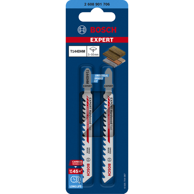 Bosch Expert Stichsägeblatt Hardwood Fast T 144 DHM 2 Stück