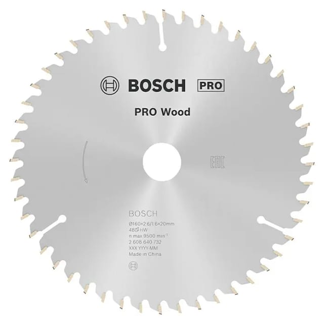 Bosch Kreissägeblatt Optiline Wood 160 mm x 26 mm x 20 mm 48 Zähne