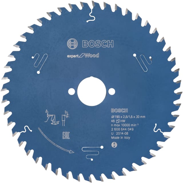 Bosch Kreissägeblatt Expert für Wood 190 mm x 26 mm x 30 mm 48 Zähne