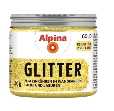 Alpina Kreativ-Glitter für Anstrichmittel Gold 40 g
