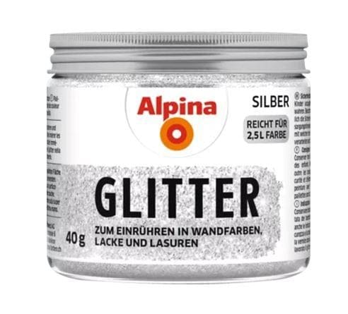Alpina Kreativ-Glitter für Anstrichmittel Silber 40 g