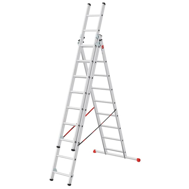 Hailo HobbyStep Kombi Aluminium-Kombileiter 3-teilig 3x9 Sprossen