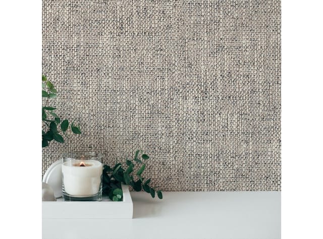A.S. Création Vliestapete Gewebeoptik Braun-Weiß FSC®