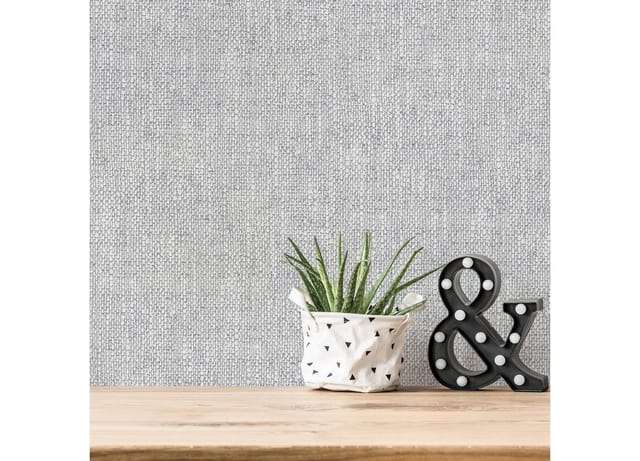 A.S. Création Vliestapete Gewebeoptik Grau-Weiß FSC®