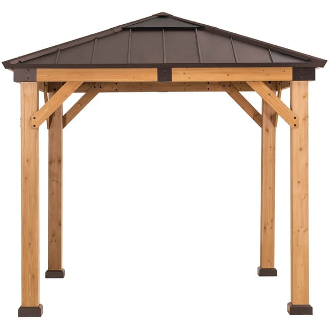 Sunjoy Gazebo Rapi Zedernholz 273 cm x 273 cm Braun