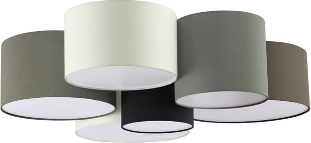 EGLO Deckenlampe PASTORE WS-Braun-Grau-Schwarz 6-flammig E27 Ø 990mm
