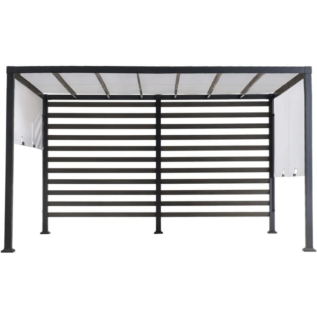 Sunjoy Pergola Oeta Stahl 372 cm x 304 cm Weiß